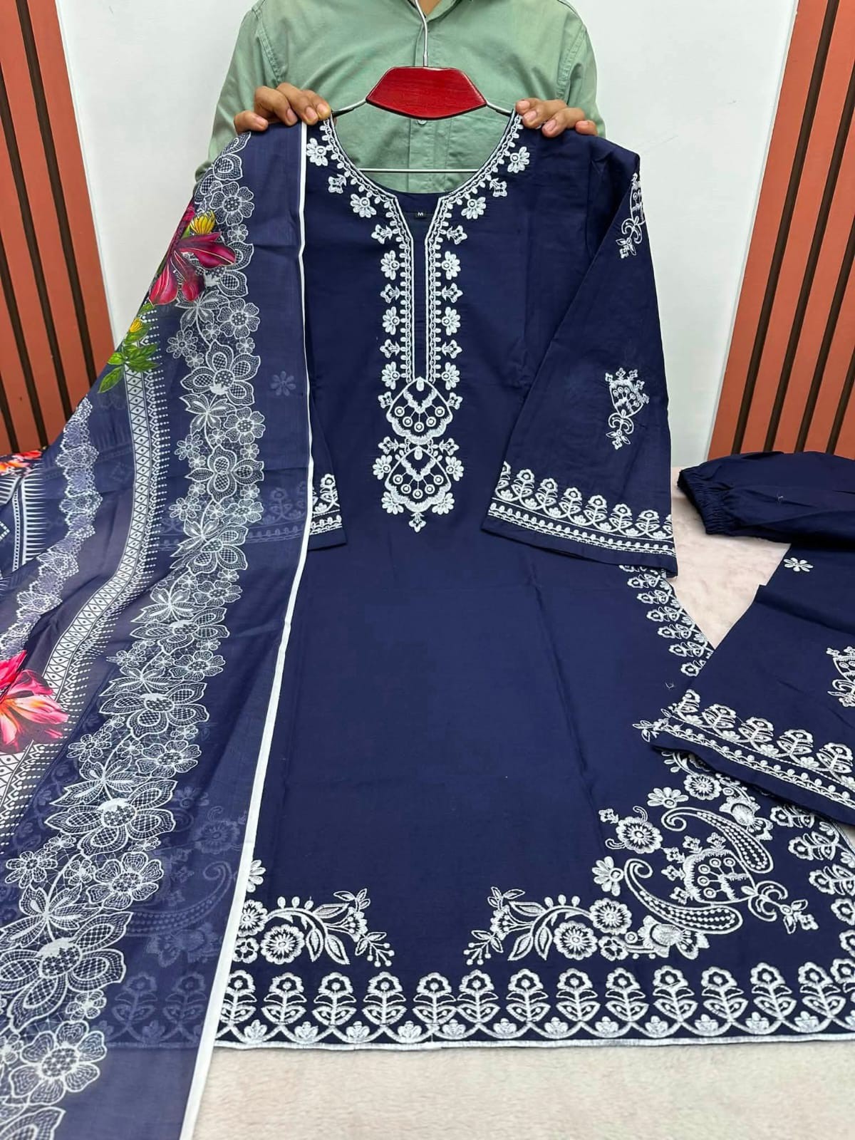 প্রিমিয়াম স্লাপ কটন থ্রি পিস